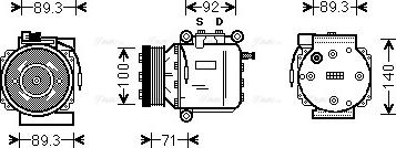 Ava Quality Cooling SB K053 - Compressore, Climatizzatore autozon.pro