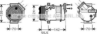 Ava Quality Cooling SB K069 - Compressore, Climatizzatore autozon.pro