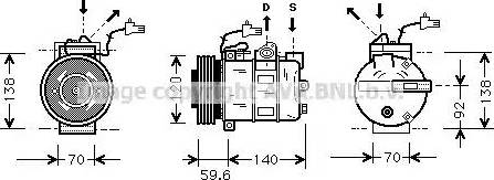 Ava Quality Cooling SB K065 - Compressore, Climatizzatore autozon.pro