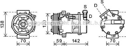 Ava Quality Cooling SBK071 - Compressore, Climatizzatore autozon.pro