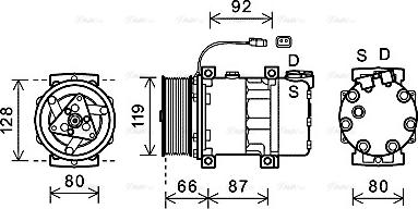 Ava Quality Cooling SCAK040 - Compressore, Climatizzatore autozon.pro