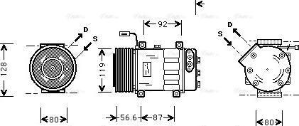 Ava Quality Cooling SCAK016 - Compressore, Climatizzatore autozon.pro