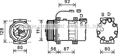 Ava Quality Cooling SCK033 - Compressore, Climatizzatore autozon.pro