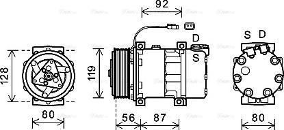 Ava Quality Cooling SCAK033 - Compressore, Climatizzatore autozon.pro