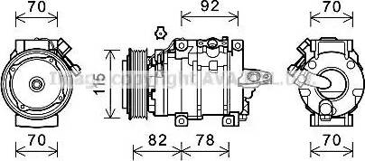 Ava Quality Cooling SUK112 - Compressore, Climatizzatore autozon.pro