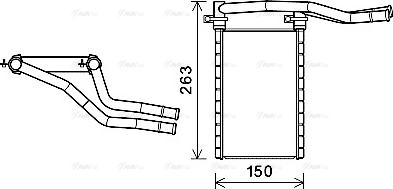 Ava Quality Cooling SZA6146 - Scambiatore calore, Riscaldamento abitacolo autozon.pro