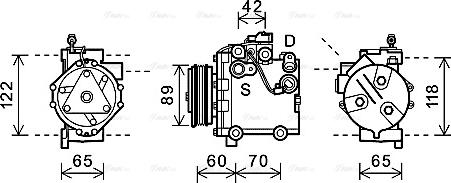 Ava Quality Cooling SZAK125 - Compressore, Climatizzatore autozon.pro