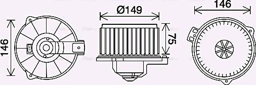 Ava Quality Cooling TO8735 - Ventilatore abitacolo autozon.pro