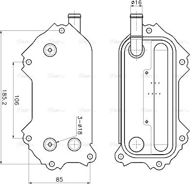 Ava Quality Cooling TO3792 - Radiatore olio, Olio motore autozon.pro