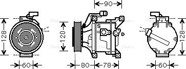 Ava Quality Cooling TOAK447 - Compressore, Climatizzatore autozon.pro