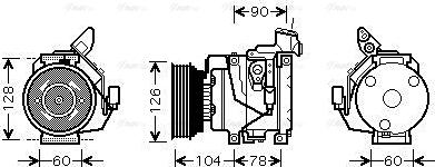 Ava Quality Cooling TOAK437 - Compressore, Climatizzatore autozon.pro