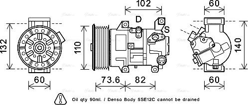 Ava Quality Cooling TOAK683 - Compressore, Climatizzatore autozon.pro