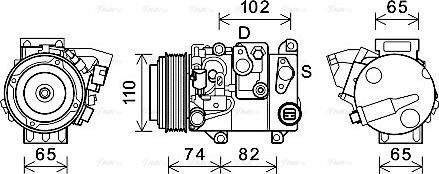 Ava Quality Cooling TOAK682 - Compressore, Climatizzatore autozon.pro