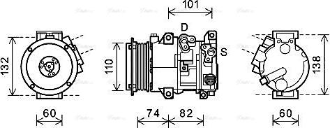 Ava Quality Cooling TOAK628 - Compressore, Climatizzatore autozon.pro