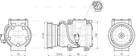 Ava Quality Cooling TOAK798 - Compressore, Climatizzatore autozon.pro