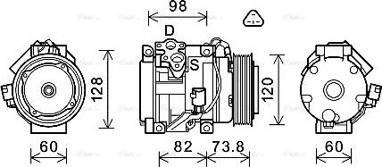 Ava Quality Cooling TOAK726 - Compressore, Climatizzatore autozon.pro