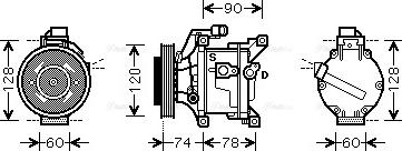 Ava Quality Cooling TO K445 - Compressore, Climatizzatore autozon.pro