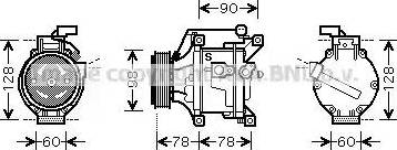 Ava Quality Cooling TO K443 - Compressore, Climatizzatore autozon.pro