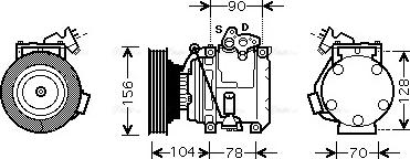 Ava Quality Cooling TO K439 - Compressore, Climatizzatore autozon.pro