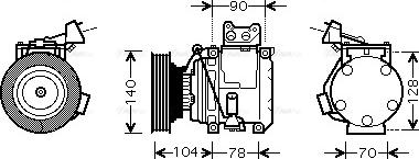 Ava Quality Cooling TO K438 - Compressore, Climatizzatore autozon.pro