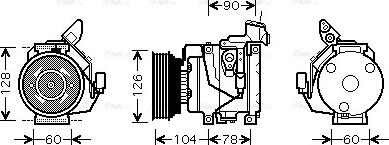 Ava Quality Cooling TO K437 - Compressore, Climatizzatore autozon.pro