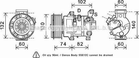 Ava Quality Cooling TOK607 - Compressore, Climatizzatore autozon.pro