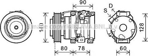 Ava Quality Cooling TOK620 - Compressore, Climatizzatore autozon.pro