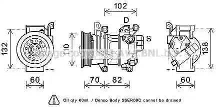 Ava Quality Cooling TOK622 - Compressore, Climatizzatore autozon.pro