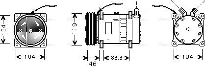 Ava Quality Cooling UVAK050 - Compressore, Climatizzatore autozon.pro