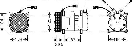 Ava Quality Cooling UVAK075 - Compressore, Climatizzatore autozon.pro