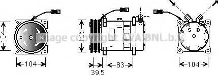 Ava Quality Cooling UVK075 - Compressore, Climatizzatore autozon.pro