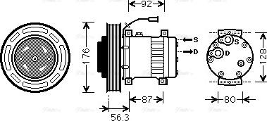 Ava Quality Cooling VLAK053 - Compressore, Climatizzatore autozon.pro