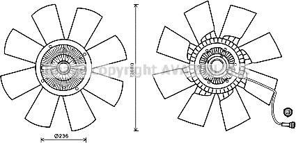 Ava Quality Cooling VLC067 - Giunto di collegamento, Ventilatore radiatore autozon.pro