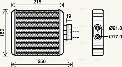 Ava Quality Cooling VN6196 - Scambiatore calore, Riscaldamento abitacolo autozon.pro