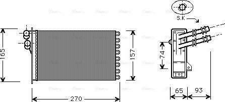 Ava Quality Cooling VN6173 - Scambiatore calore, Riscaldamento abitacolo autozon.pro