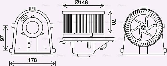 Ava Quality Cooling VN8408 - Ventilatore abitacolo autozon.pro