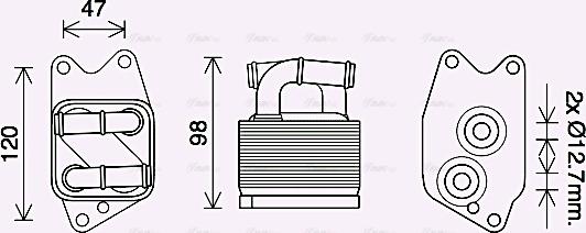 Ava Quality Cooling VN3405 - Radiatore olio, Cambio automatico autozon.pro