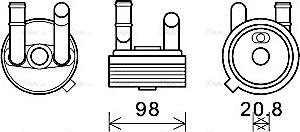 Ava Quality Cooling VN3396 - Radiatore olio, Cambio automatico autozon.pro