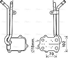 Ava Quality Cooling VN3389 - Radiatore olio, Olio motore autozon.pro