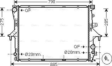 Ava Quality Cooling VN2198 - Radiatore, Raffreddamento motore autozon.pro