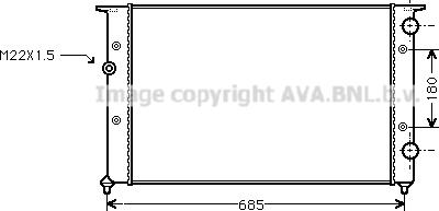 Ava Quality Cooling VN2102 - Radiatore, Raffreddamento motore autozon.pro