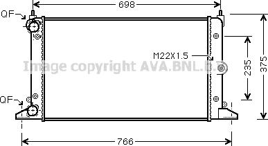 Ava Quality Cooling VN2188 - Radiatore, Raffreddamento motore autozon.pro