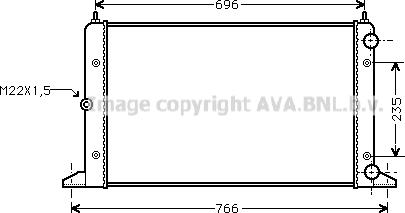 Ava Quality Cooling VN2134 - Radiatore, Raffreddamento motore autozon.pro