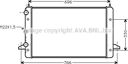 Ava Quality Cooling VN2135 - Radiatore, Raffreddamento motore autozon.pro