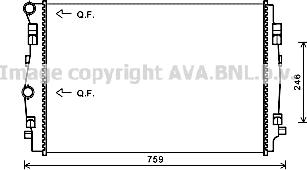 Ava Quality Cooling VN2344 - Radiatore, Raffreddamento motore autozon.pro