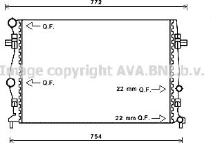 Ava Quality Cooling VN2343 - Radiatore, Raffreddamento motore autozon.pro