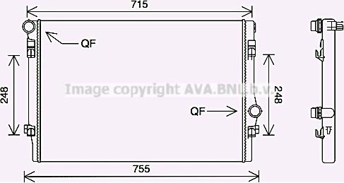 Ava Quality Cooling VN2336 - Radiatore, Raffreddamento motore autozon.pro