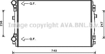 Ava Quality Cooling VN2338 - Radiatore, Raffreddamento motore autozon.pro