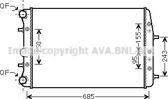 Ava Quality Cooling VN2374 - Radiatore, Raffreddamento motore autozon.pro