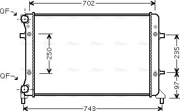 Ava Quality Cooling VN2204 - Radiatore, Raffreddamento motore autozon.pro